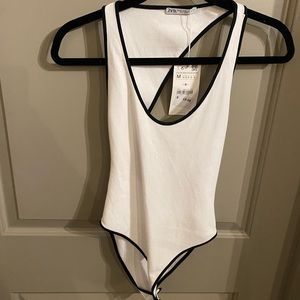 Zara bodysuit with asymmetrical back opening